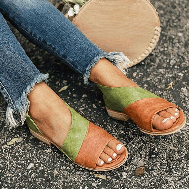 Open Side Flat Sandals