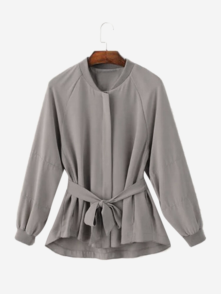 Trendy Women Casual Embroidery Bandage Trench Coat Online - NewChic