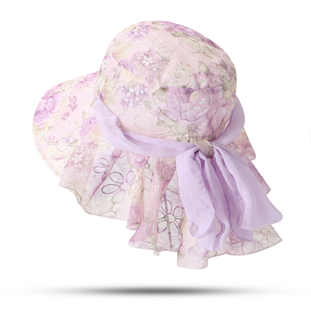 Floral Bow Bucket Hat