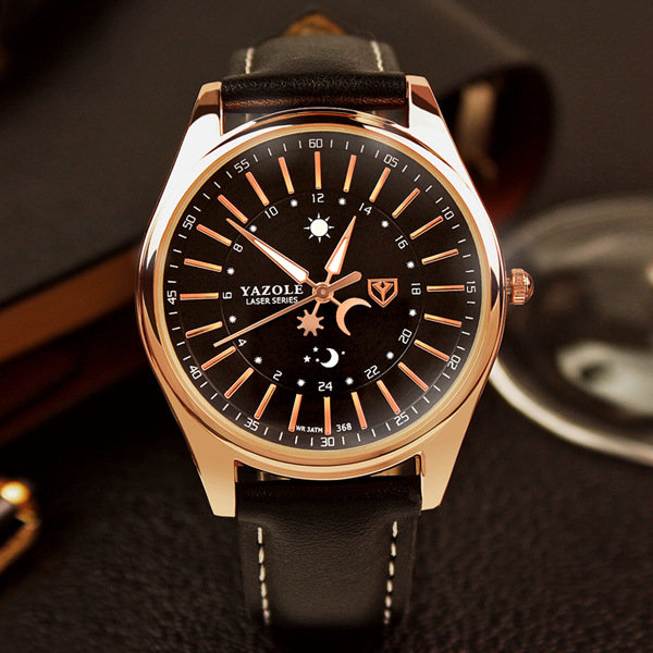 Luxury Men Leather Quartz Watch