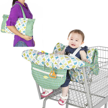 

Fodable Baby Kids Shopping Cart Cushion Kids Trolley Pad Baby Shopping Push Cart Protection Cover Baby Chair Seat Mat with Safety Belt