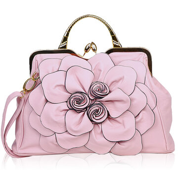 Rose Flower Women Handbag Cosmetic Bag