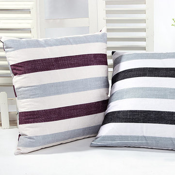 

Concise Style Stripe Square Cushion Cover