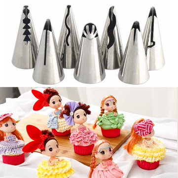 

7Pcs DIY Pastry Fondant Cake Icing Piping Nozzles Cake Biscuits Decorating Tips Baking Tool