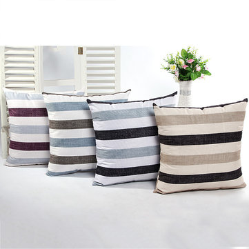 

Concise Style Stripe Square Cushion Cover