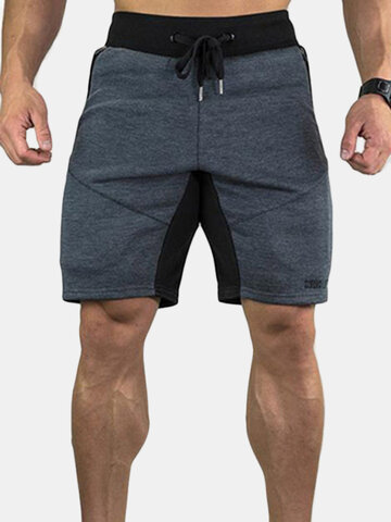

Breathable Sweat Casual Jogger Shorts, Black light gray dark gray