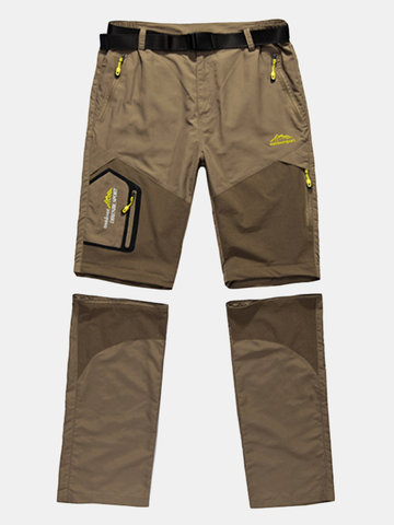 

Outdoor Detachable Water-repellent Sport Pants for Men, Black army green khaki