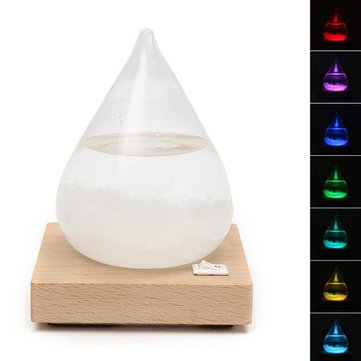 

Creative Water Drops Shape Tempo Storm Glass With LED Base Novel Home Decor
