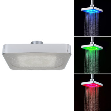 

Water Temperature Controlled 3 Colors LED Changing Shower Head Light Home Bathroom Rain