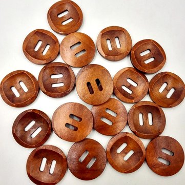 

50Pcs Wooden Buttons 30 Diameter