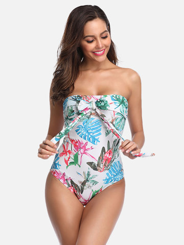 Tropical Floral Multi-Ways Wearing One Piece