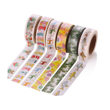

Creative Christmas Tree Santa Claus Tape Decorative Adhesive Washi Tape Masking Sticker DIY Tools, White