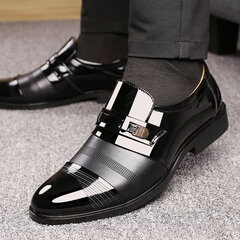 Men Cap Toe Pointed Toe Slip On Business Formal Shoes Online - NewChic